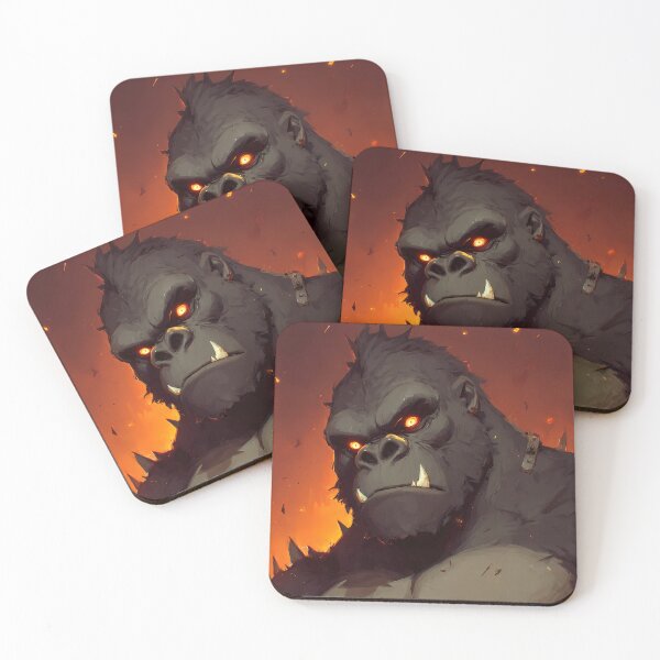 Item preview, Inferno Titan Ape – Fiery Monster Gorilla Illustration designed and sold by Skolyak.