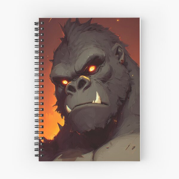 Item preview, Inferno Titan Ape – Fiery Monster Gorilla Illustration designed and sold by Skolyak.