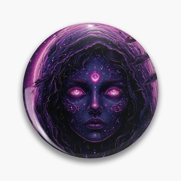 Item preview, Dark Purple Cosmic Girl Portrait designed and sold by PeasyEasy.