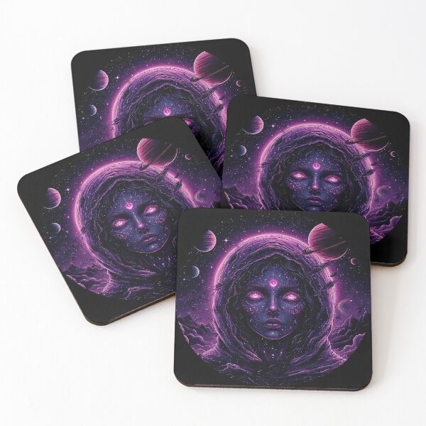 Item preview, Dark Purple Cosmic Girl Portrait designed and sold by PeasyEasy.