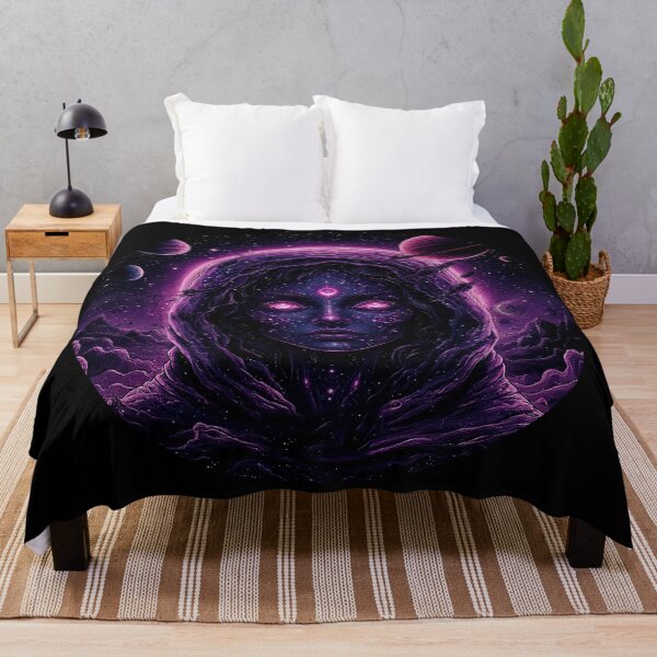 Item preview, Dark Purple Cosmic Girl Portrait designed and sold by PeasyEasy.