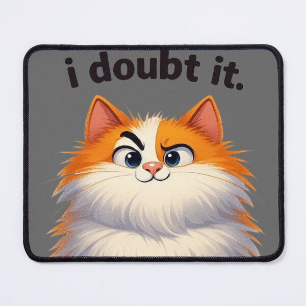 Item preview, I Doubt It - Skeptical Cat Cartoon designed and sold by MiLaKK.