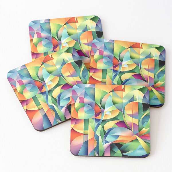 Item preview, Abstract Shapes in Rainbow Colors designed and sold by ViaARTfactory.