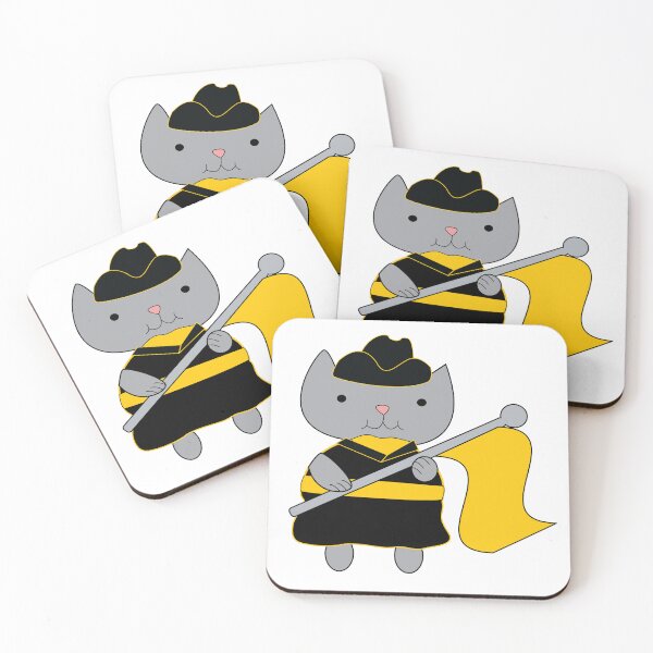 Item preview, Color Guard Cat Black and Yellow Gold designed and sold by ValeriesGallery.