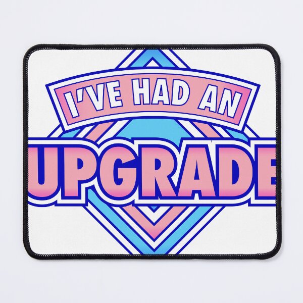 Item preview, Doctor Who Logo Inspired I've Had An Upgrade Trans Flag Colors Pink White Blue designed and sold by raisegrate.