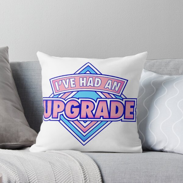 Item preview, Doctor Who Logo Inspired I've Had An Upgrade Trans Flag Colors Pink White Blue designed and sold by raisegrate.