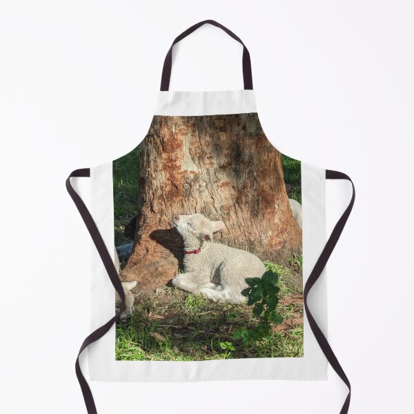 Item preview, Peaceful Baby Lamb Resting by a Sunlit Eucalyptus Tree designed and sold by Photogenic Snap.