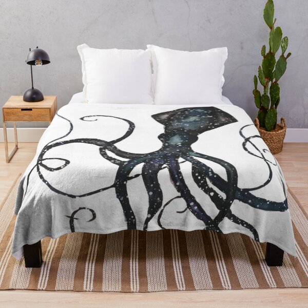Item preview, Galaxy Squid Watercolor - Space and Ocean Art designed and sold by Rissmo The Human.