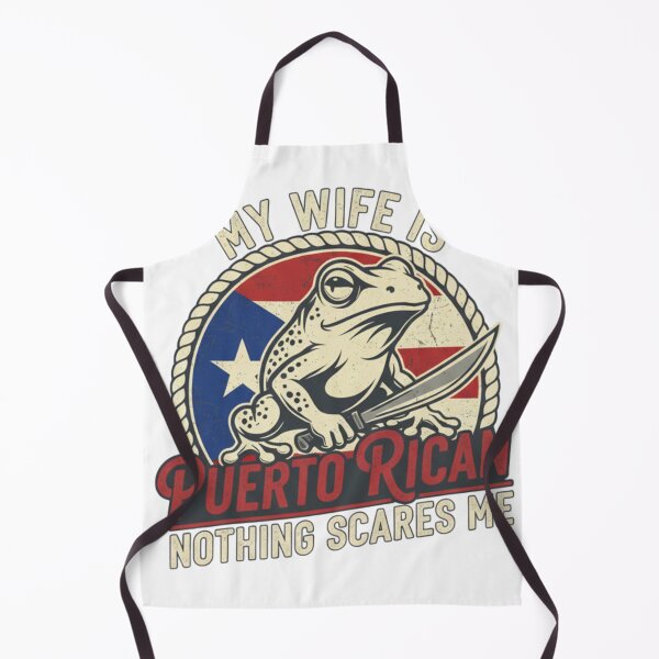 Item preview, My Wife is Puerto Rican Nothing Scares Me - Funny Coquí Frog & Flag Design designed and sold by Wear Sculpt.