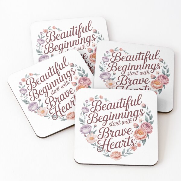 Item preview, Beautiful Beginning start with Brave Hearts designed and sold by NicolasGlowArt.