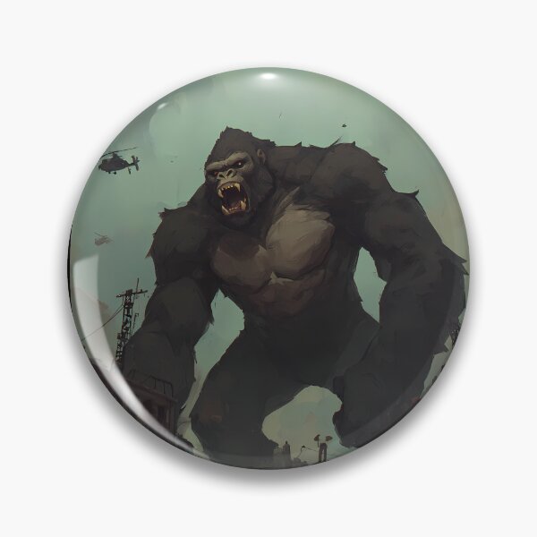Item preview, Colossal Gorilla Titan Rampaging Through the City – Giant Ape Monster Art designed and sold by Skolyak.