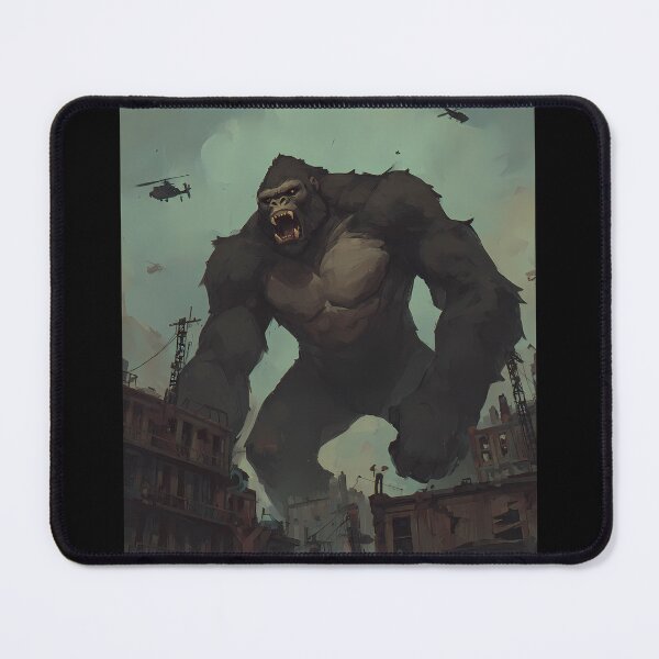 Item preview, Colossal Gorilla Titan Rampaging Through the City – Giant Ape Monster Art designed and sold by Skolyak.