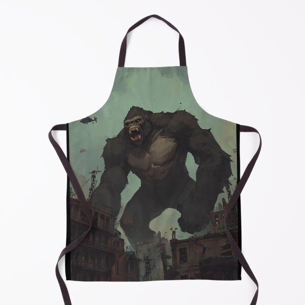 Item preview, Colossal Gorilla Titan Rampaging Through the City – Giant Ape Monster Art designed and sold by Skolyak.