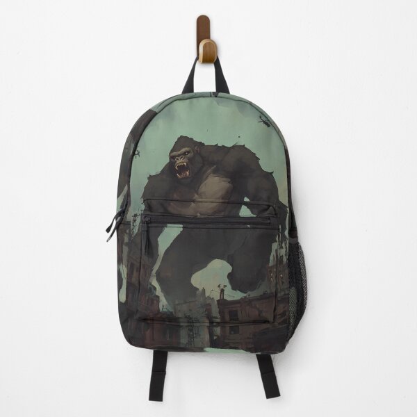 Item preview, Colossal Gorilla Titan Rampaging Through the City – Giant Ape Monster Art designed and sold by Skolyak.