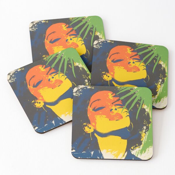Item preview, Tropical Muse - Bold Pop Black Woman Portrait designed and sold by trajeado14.