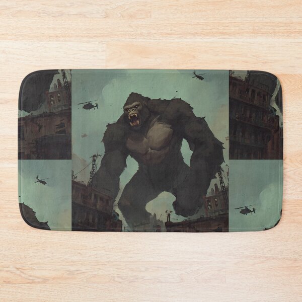 Item preview, Colossal Gorilla Titan Rampaging Through the City – Giant Ape Monster Art designed and sold by Skolyak.