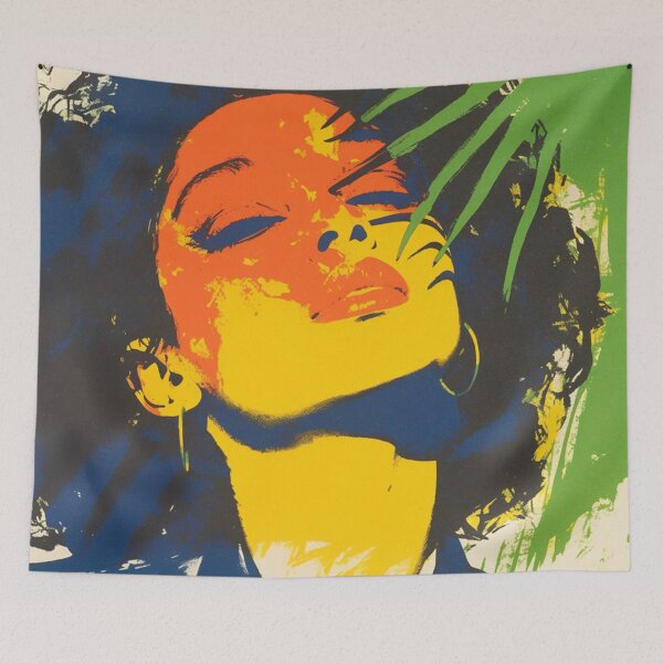 Item preview, Tropical Muse - Bold Pop Black Woman Portrait designed and sold by trajeado14.