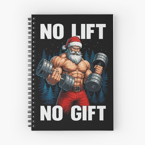 Item preview, Bodybuilder Santa “No Lift No Gift” – Funny Fitness Christmas Gym Motivation, Muscular Santa Claus Weightlifting Holiday Design designed and sold by BrainBubbleArt.