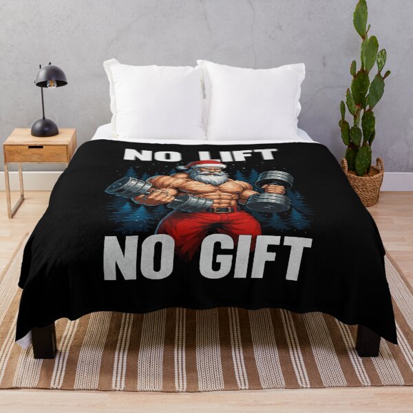 Item preview, Bodybuilder Santa “No Lift No Gift” – Funny Fitness Christmas Gym Motivation, Muscular Santa Claus Weightlifting Holiday Design designed and sold by BrainBubbleArt.