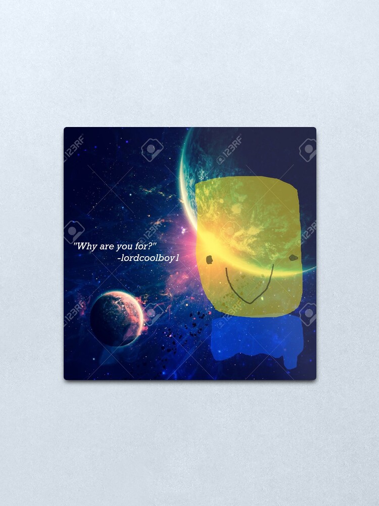 Why Are You For Roblox Metal Print By Ordinaryhatchet Redbubble - murphy roblox