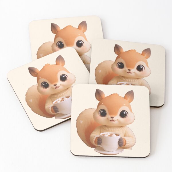 Item preview, Niko the Cozy Hot Cocoa Squirrel – Cute Companions designed and sold by Cute-Companions.