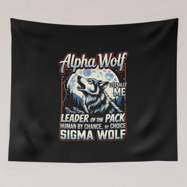 Item preview, Alpha Wolf Leader of the Pack | Motivational Animal T-Shirt | Sigma Wolf Meme designed and sold by GeniePixel.