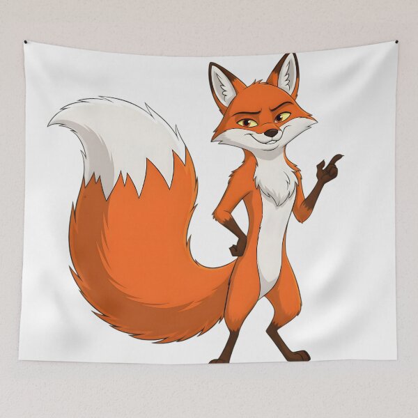 Item preview, Cunning Cartoon Fox Mascot – Sly and Charismatic Character designed and sold by YASS@.