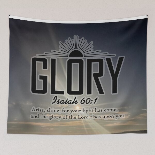 Item preview, Isaiah 60:1 GLORY Christian Moonlight Art – “Arise, Shine” Inspirational Bible Verse Design designed and sold by Alaska Magick.