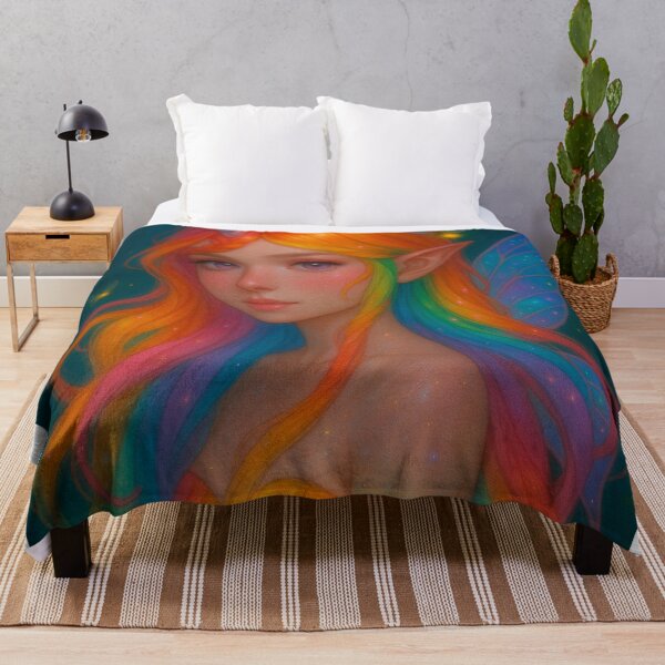 Item preview, Rainbow Unicorn Fairy – Fantasy Magical Portrait designed and sold by Esperidi.