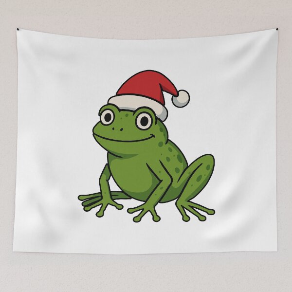 Item preview, Cute Santa Frog Christmas Design – Adorable Holiday Amphibian Cartoon | Funny Festive Frog Lover Gift designed and sold by BrainBubbleArt.