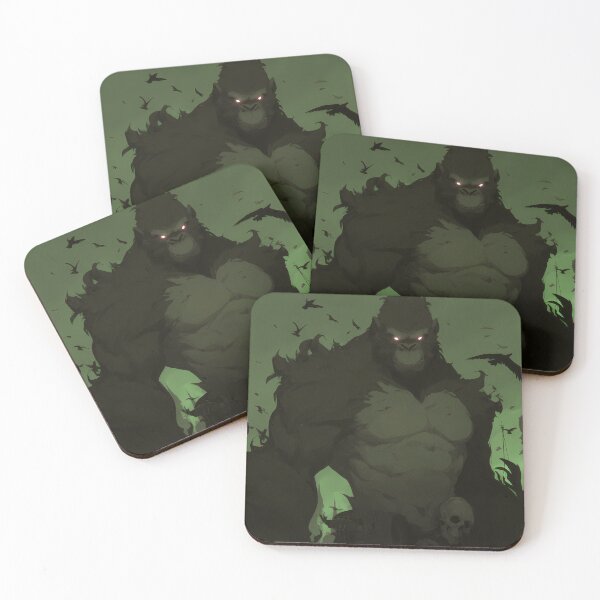 Item preview, Dark Colossal Ape Titan – Mythic Jungle Monster Illustration designed and sold by Skolyak.