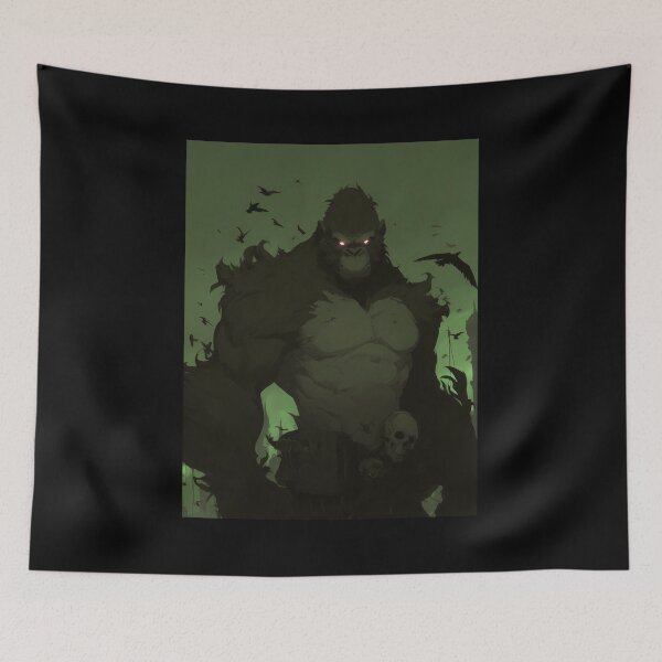 Item preview, Dark Colossal Ape Titan – Mythic Jungle Monster Illustration designed and sold by Skolyak.