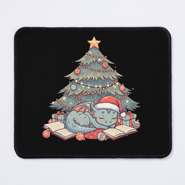 Item preview, Cute Christmas Dragon Sleeping Under Tree designed and sold by tarikusa02.
