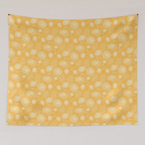 Item preview, Golden Blooms and Lady Bugs, Autumn, Yellow designed and sold by RosalindeClara.