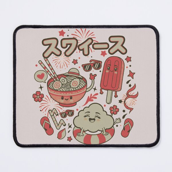 Item preview, Kawaii Summer Food Party - Japanese Noodle Popsicle Cloud Art designed and sold by AwesomeBeyondLimits.