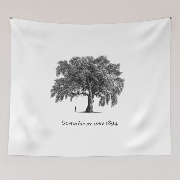 Item preview, Overachiever Since 1894 – Witty Vintage Tree Illustration designed and sold by Panoramax.