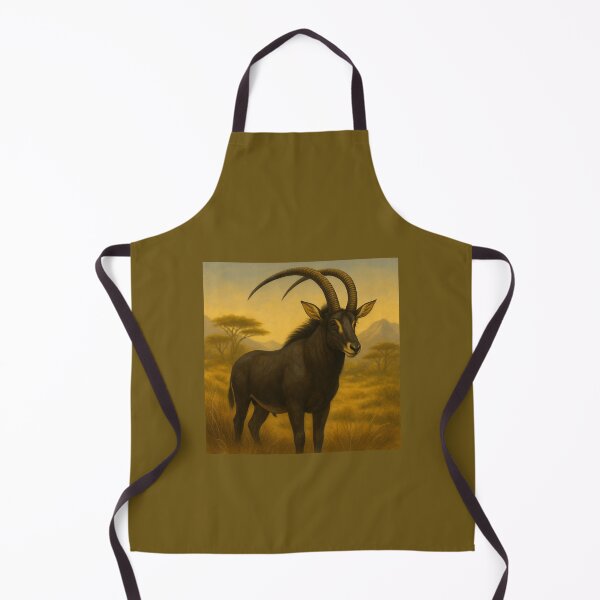 Item preview, Giant Sable Antelope – GeoWild Realism in Golden Savanna designed and sold by GeoWild Designs.