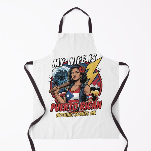 Item preview, Boricua Wife Power - Comic Style Puerto Rico Flag & Taino Sun Design designed and sold by Wear Sculpt.