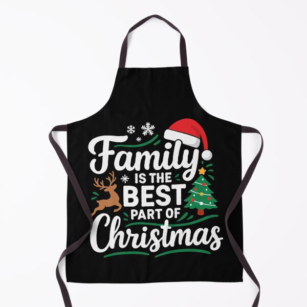 Item preview, Family Is the Best Part of Christmas - Heartwarming Holiday Quote - Festive Santa Hat, Reindeer & Christmas Tree Design designed and sold by BrainBubbleArt.