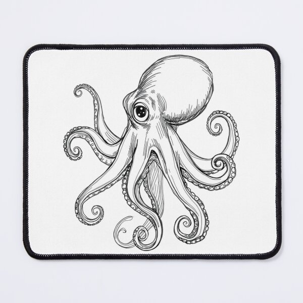 Item preview, Big Eyed Octopus Line Art designed and sold by DariaCraft.