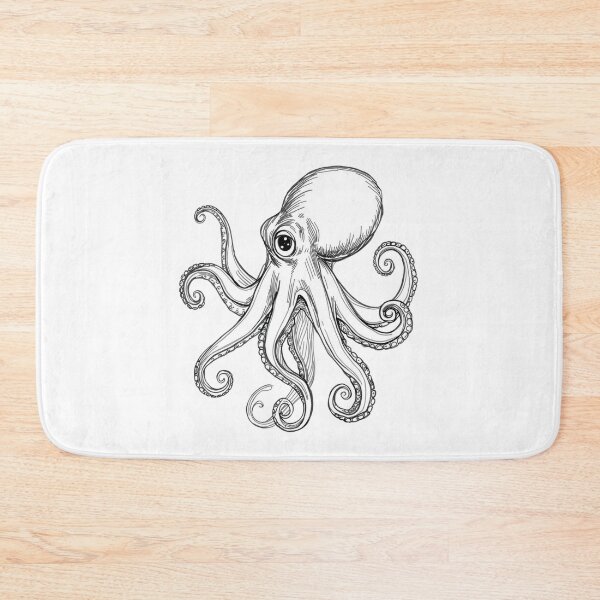 Item preview, Big Eyed Octopus Line Art designed and sold by DariaCraft.