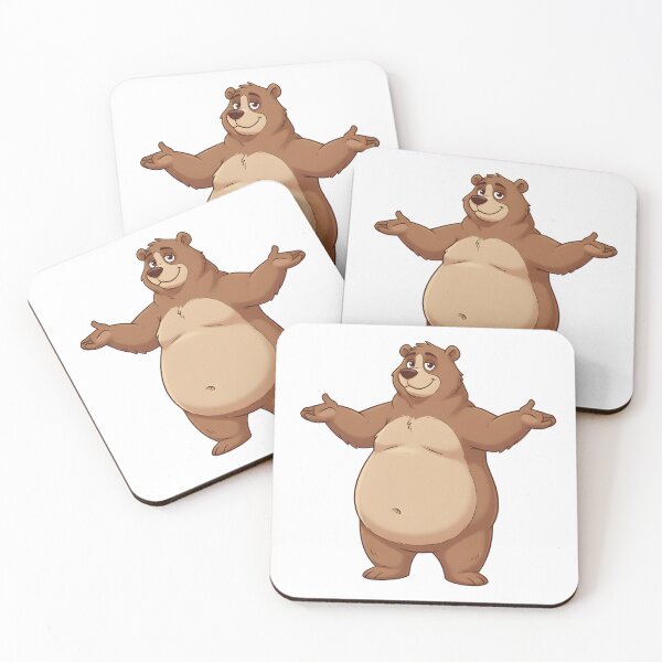 Item preview, Friendly Big Bear Hug Cartoon Mascot – Welcoming Grizzly Character designed and sold by YASS@.