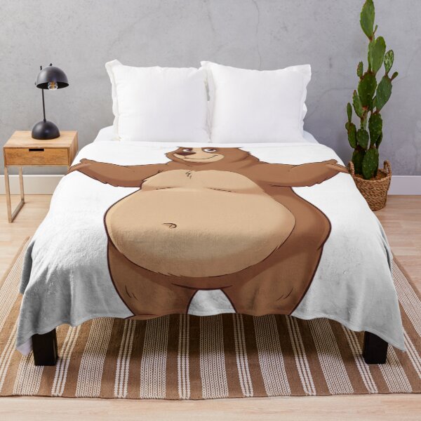 Item preview, Friendly Big Bear Hug Cartoon Mascot – Welcoming Grizzly Character designed and sold by YASS@.