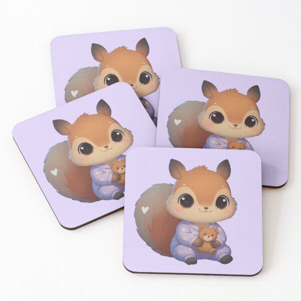 Item preview, Niko the Pajama Squirrel with Teddy – Cute Companions designed and sold by Cute-Companions.