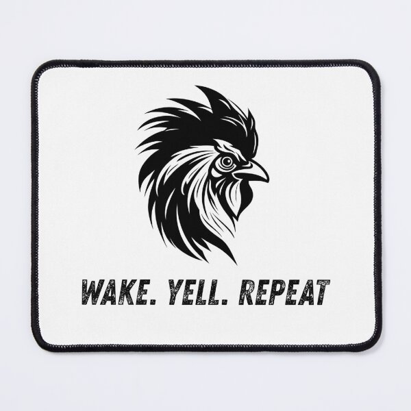 Item preview, Wake. Yell. Repeat. – Funny Rooster Design for Early Risers designed and sold by Panoramax.