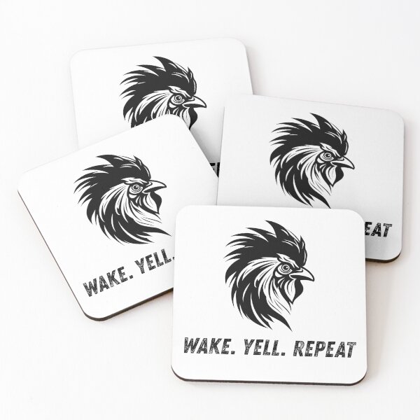 Item preview, Wake. Yell. Repeat. – Funny Rooster Design for Early Risers designed and sold by Panoramax.