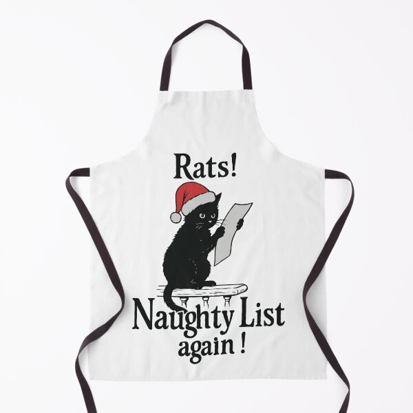 Item preview, Rats! Naughty List Again! Funny Christmas Black Cat with Santa Hat – Cute Naughty Kitty Holiday Humor Gift for Cat Loversoliday Humor Gift for Cat Lovers designed and sold by BrainBubbleArt.
