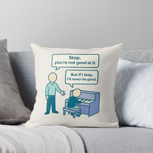 Item preview, Never Stop Improving – Motivational Piano Practice Illustration designed and sold by GraphicEX.