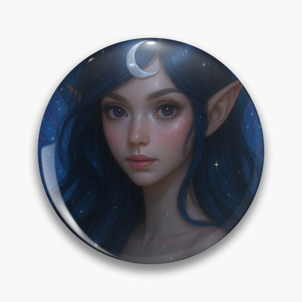 Item preview, Moonlight Fairy – Enchanted Night Fantasy Portrait" designed and sold by Esperidi.