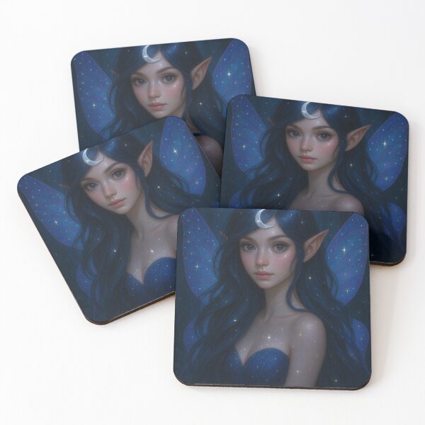 Item preview, Moonlight Fairy – Enchanted Night Fantasy Portrait" designed and sold by Esperidi.